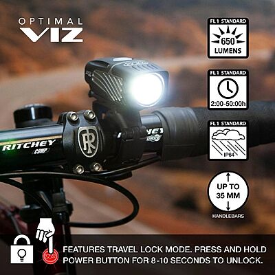 NiteRider Lumina Micro 650 & Vmax 150 Combo Front & Rear Light Set NiteRider Lumina Micro 650 & Vmax 150 Combo Front & Rear Light Set