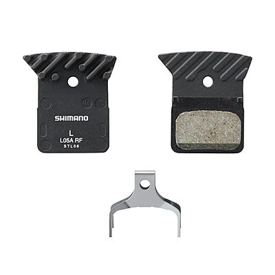 Shimano Disc Brake Pads L05A-RF Resin Pad W/Fin & Spring Shimano Disc Brake Pads L05A-RF Resin Pad W/Fin & Spring