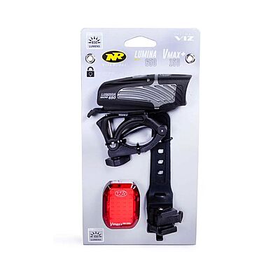 NiteRider Lumina Micro 650 & Vmax 150 Combo Front & Rear Light Set NiteRider Lumina Micro 650 & Vmax 150 Combo Front & Rear Light Set