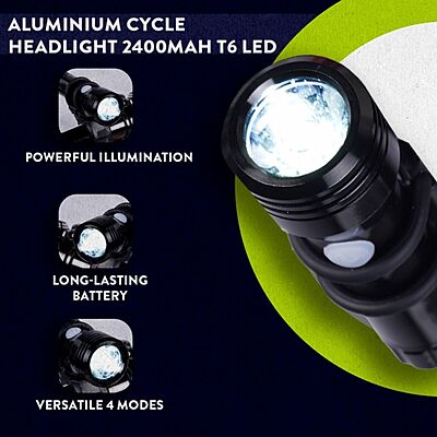 Probike Aluminium Headlight 2400mAH T6 Probike Aluminium Headlight 2400mAH T6