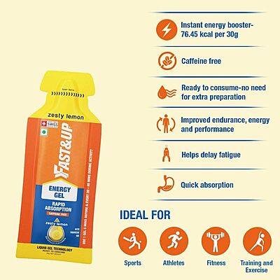 Fast&Up Zesty Lemon Gel - De-Caf Fast&Up Zesty Lemon Gel - De-Caf