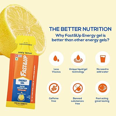 Fast&Up Zesty Lemon Gel - De-Caf Fast&Up Zesty Lemon Gel - De-Caf